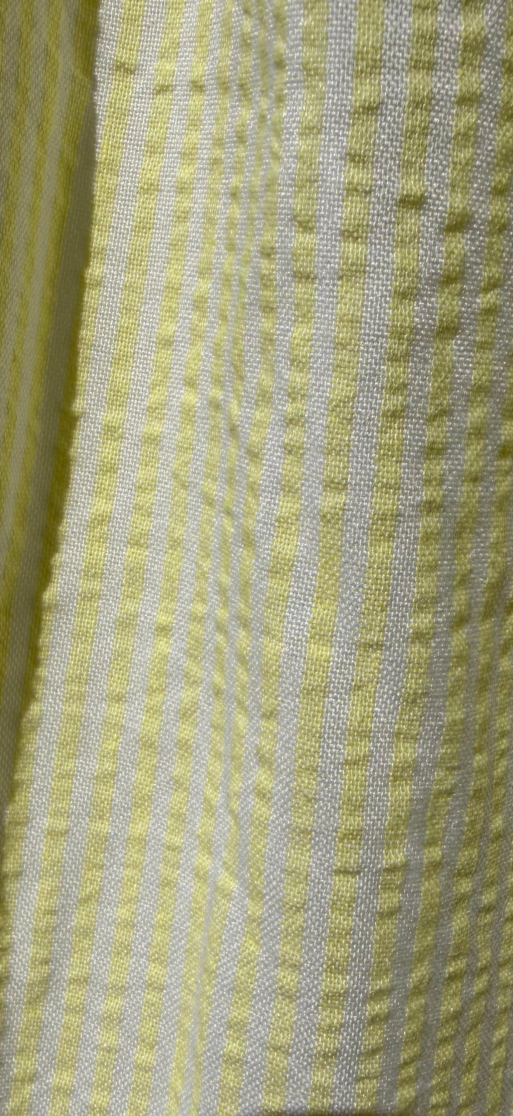 Lemon pin-stripe tiered dress