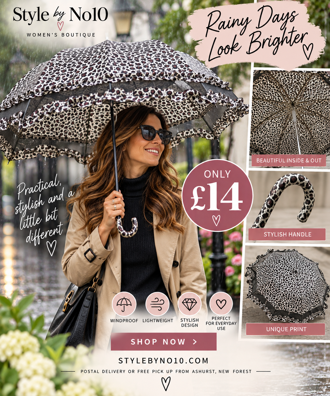 Leopard Print Automatic Umbrella