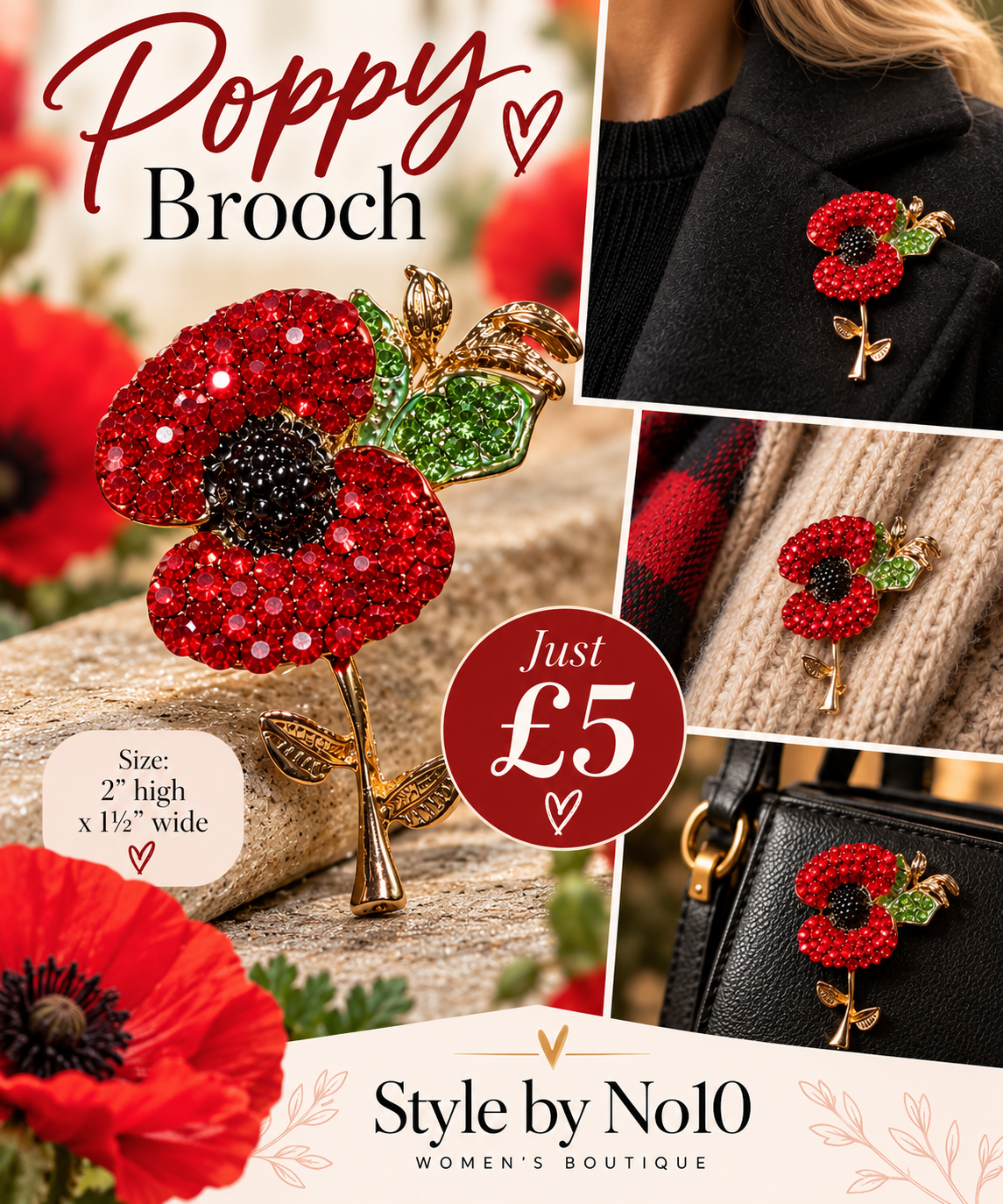 Poppy Brooch