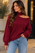 Cold shoulder jumper - Burgundy