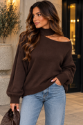 Cold shoulder jumper - Brown