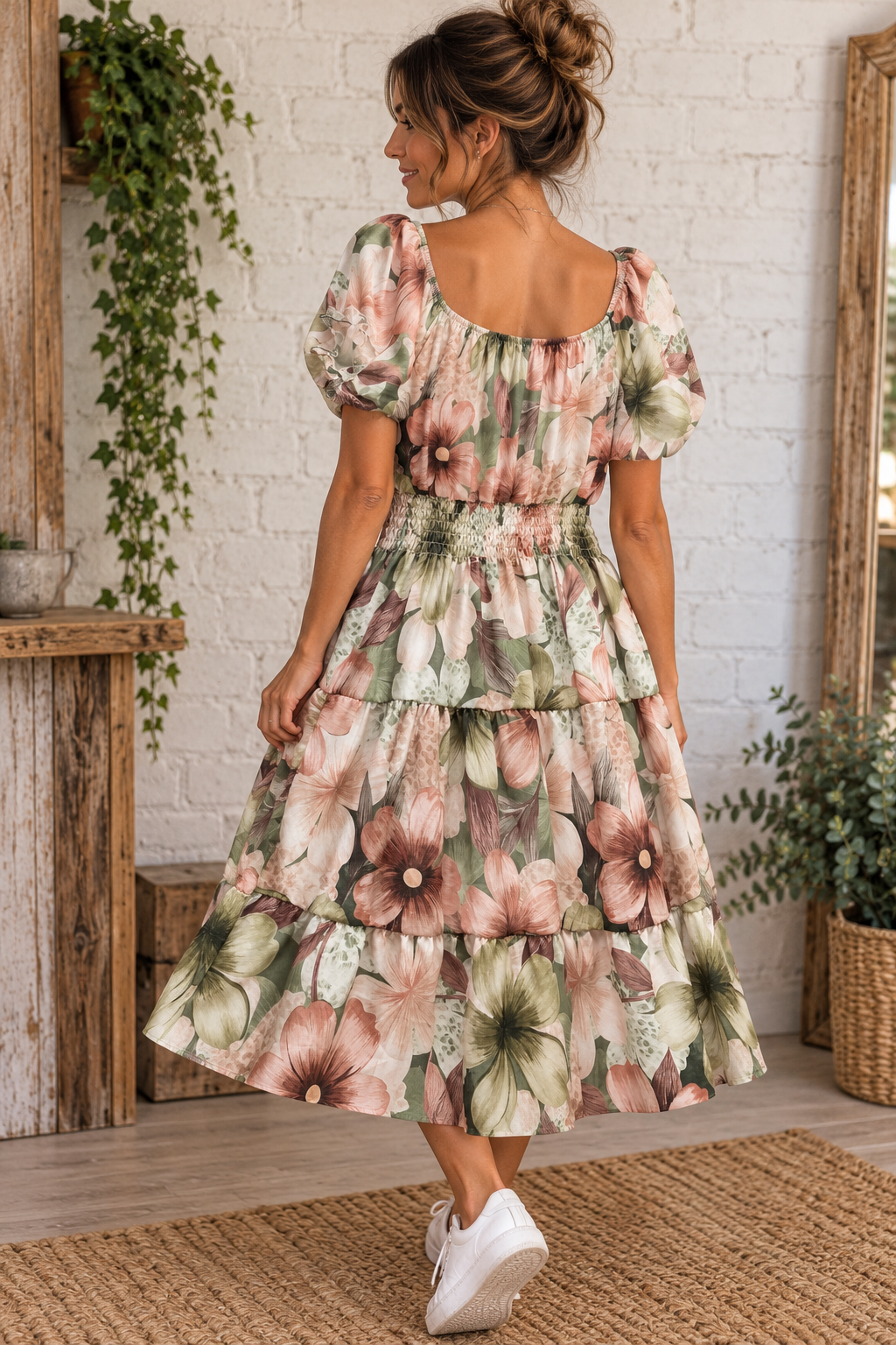 Lilly Floral Midi Dress