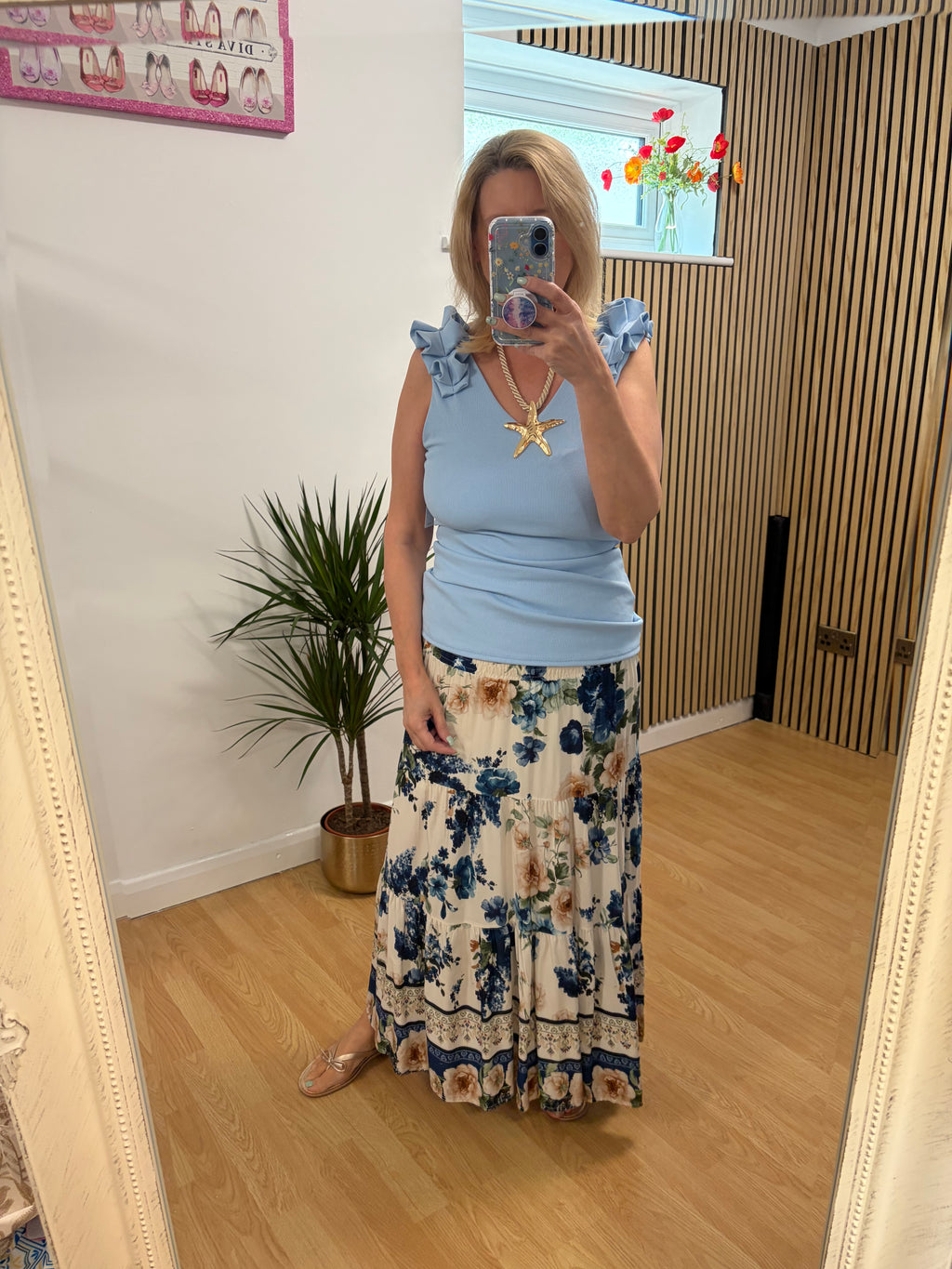 Kelly floral dress/skirt - Navy