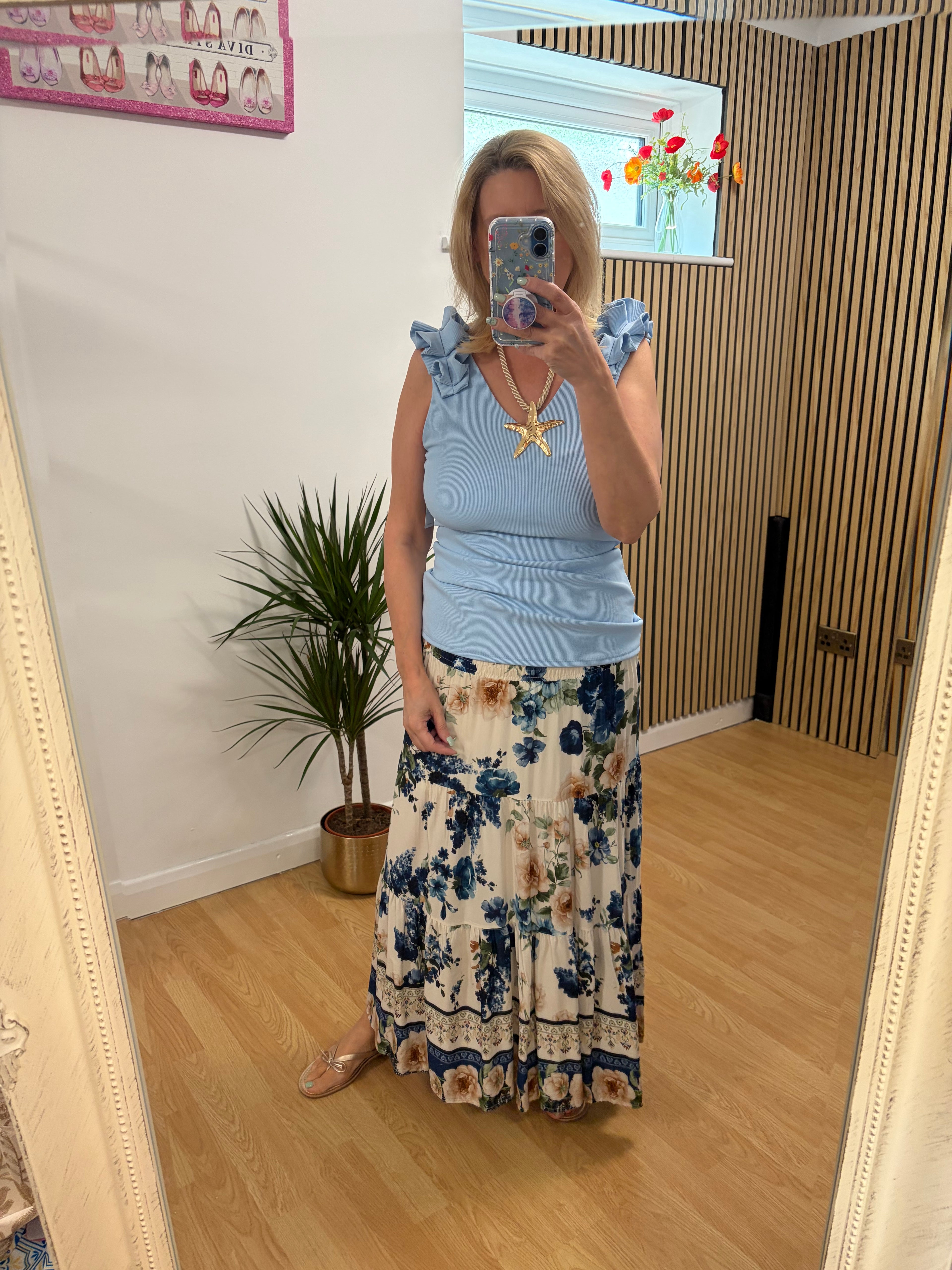 Kelly floral dress/skirt - Navy