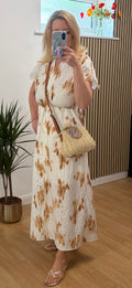 Katie Broderie Anglaise Shirt Dress - Brown