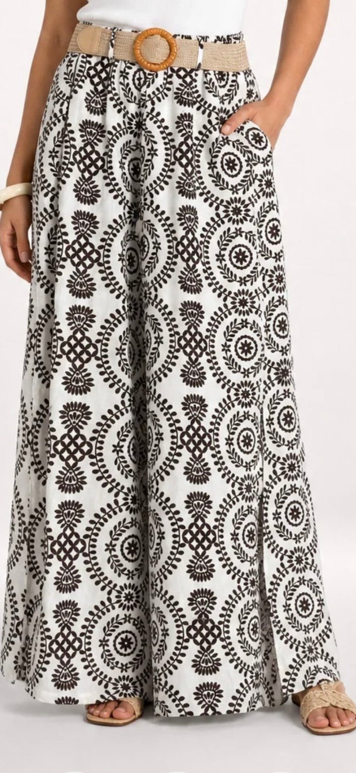 Palazzo wide-leg trousers - Chocolate Brown
