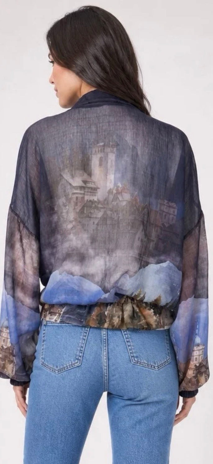 Scenic Bomber Jacket - Navy