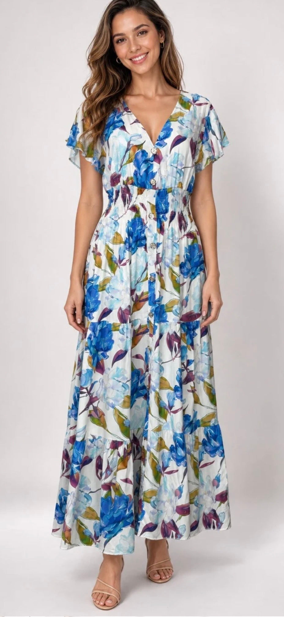 Tillie Maxi Dress - Cornflower Blue