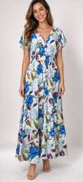 Tillie Maxi Dress - Cornflower Blue