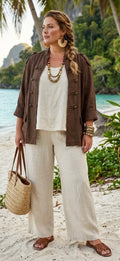 Military Detail Jacket - Chocolate