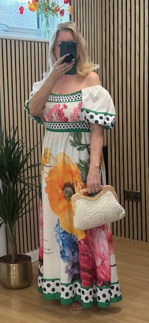 Poppy Bardot Maxi Dress