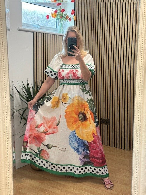 Poppy Bardot Maxi Dress