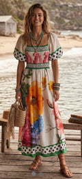 Poppy Bardot Maxi Dress