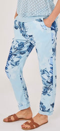 Magic Trousers - Baby blue floral print